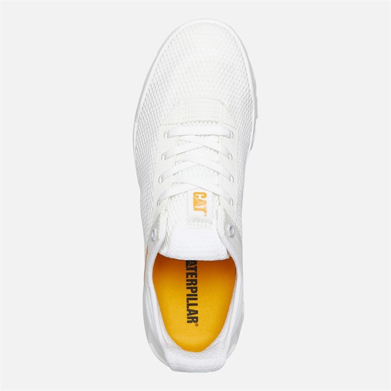 Caterpillar Mens Hex Lite Vent Shoes Bright White - Image 4