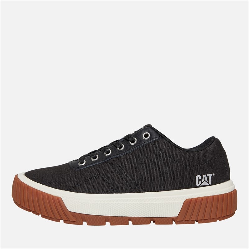 Caterpillar Womens Amp Canvas Shoes Black/White - Image 1