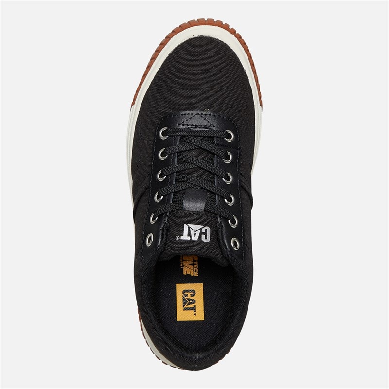 Caterpillar Womens Amp Canvas Shoes Black/White - Image 4
