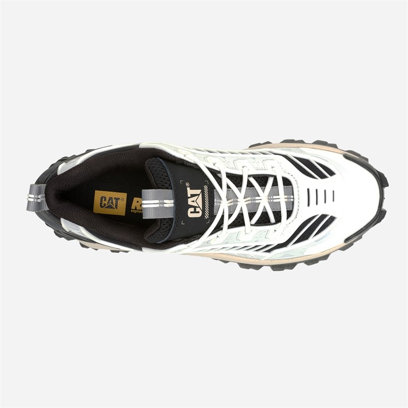 Caterpillar Mens Intruder Mecha Trainers Bright White/Black - Image 4