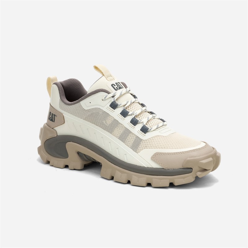 Caterpillar Mens Intruder Lightning Mesh Trainers Simply Taupe - Image 5