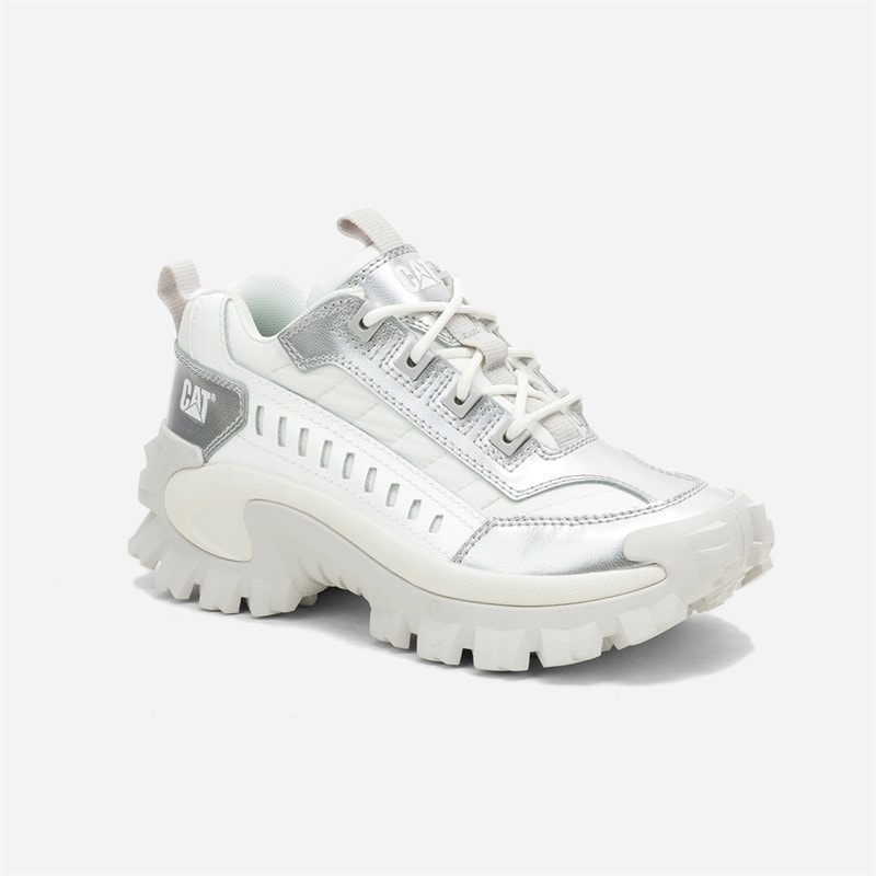 Caterpillar Womens Intruder Trainers Silver - Image 5