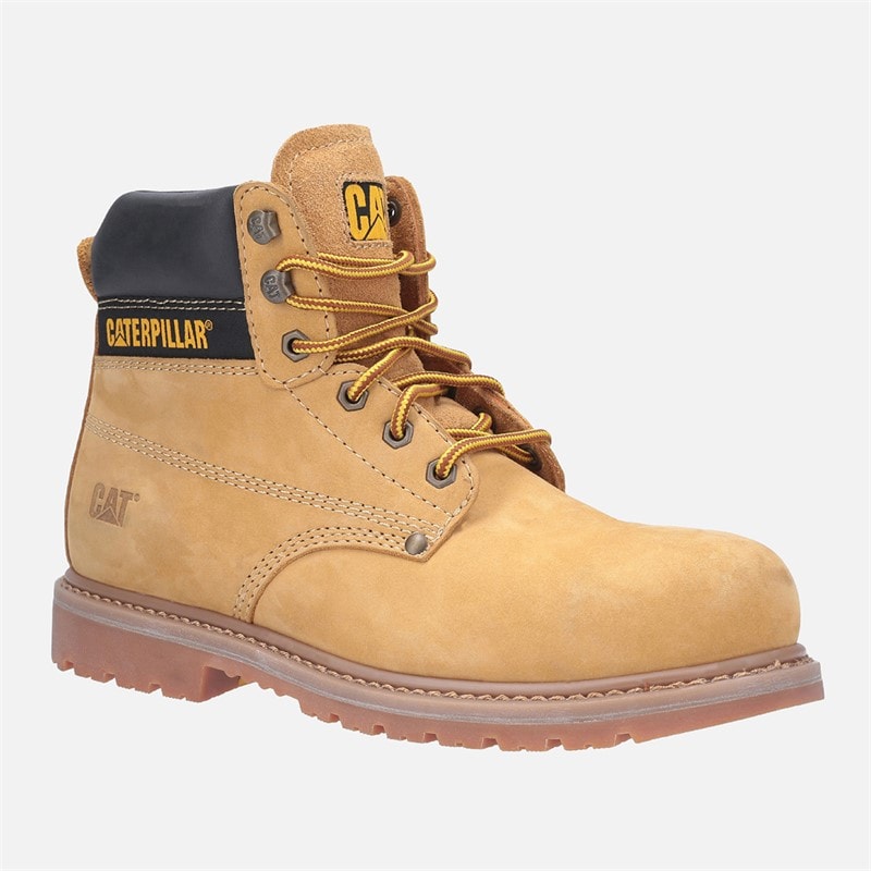 Caterpillar Mens Powerplant SB Safety Boots Honey Nubuck - Image 2