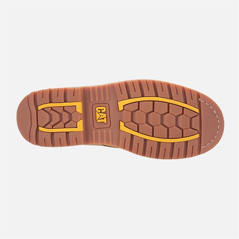 Caterpillar Mens Powerplant SB Safety Boots Honey Nubuck - Image 4