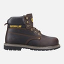 Caterpillar Mens Powerplant SB Safety Boots Brown Waxy Leather
