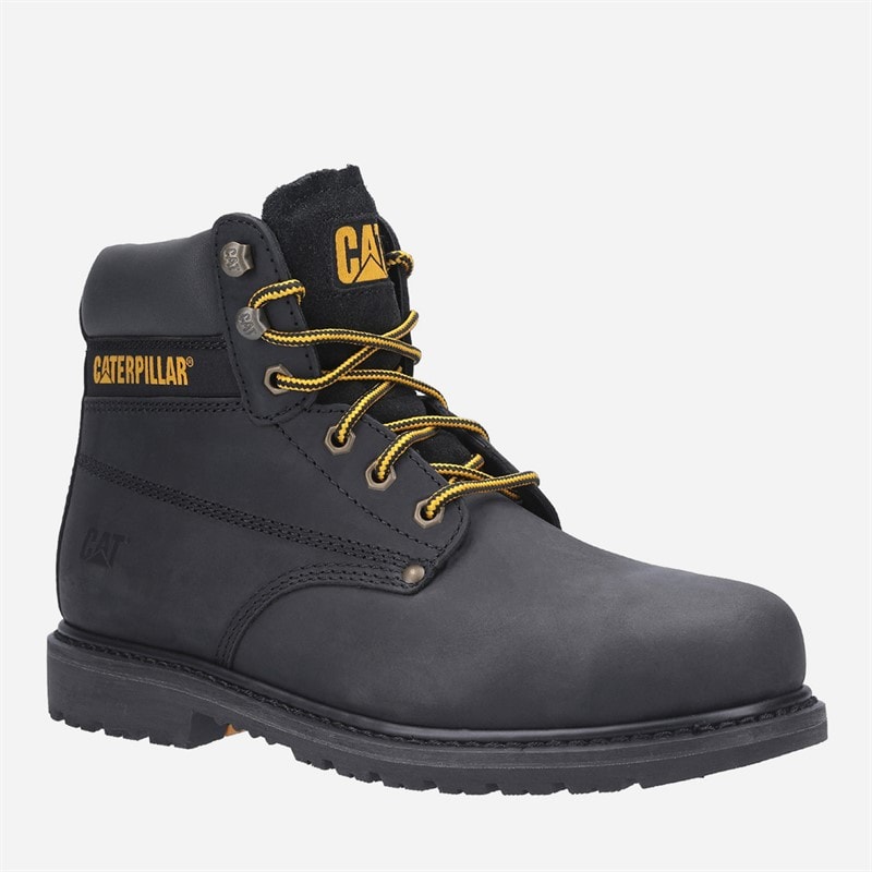 Caterpillar Mens Powerplant Sb Safety Boots Black Nubuck - Image 2
