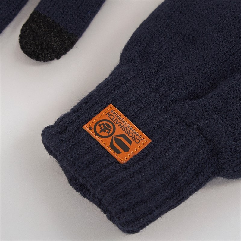 Crosshatch Mens Gloves Navy - Image 3