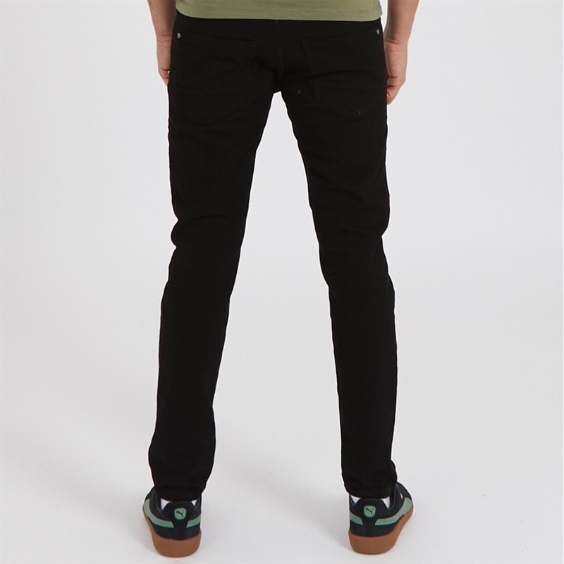 Crosshatch Mens Buraca Slim Fit Jeans Washed Black - Image 2