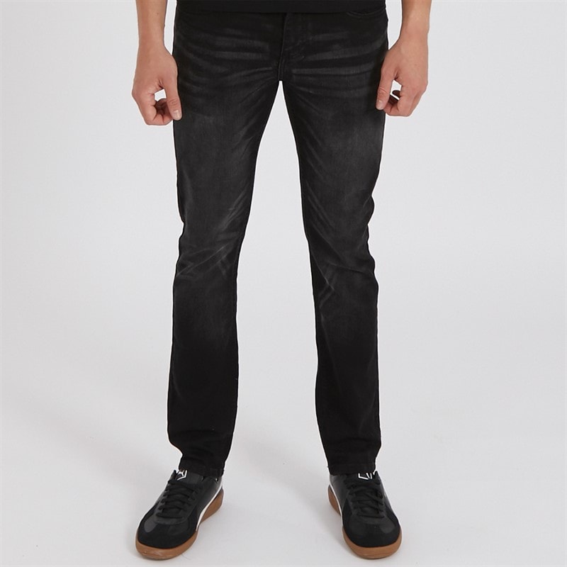 Crosshatch Mens New Svelte Slim Stretch Jeans Blackwash