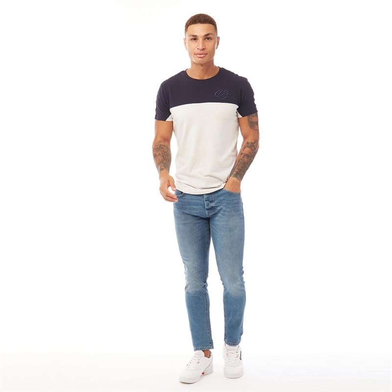 Crosshatch Mens Barbeck Slim Fit Jeans Light Wash - Image 4
