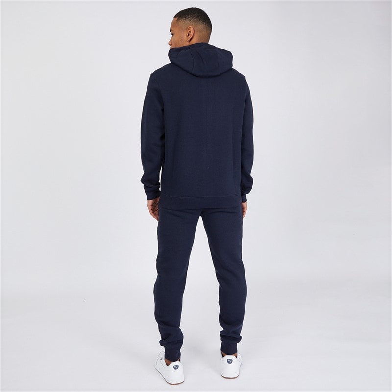 Crosshatch Mens Chelmere Hoodie And Joggers Set Navy - Image 2