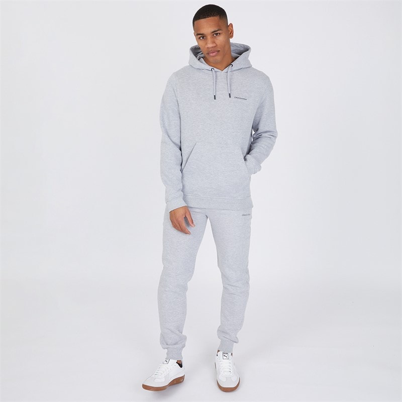 Crosshatch Mens Hoodie And Joggers Set Grey Marl - Image 4