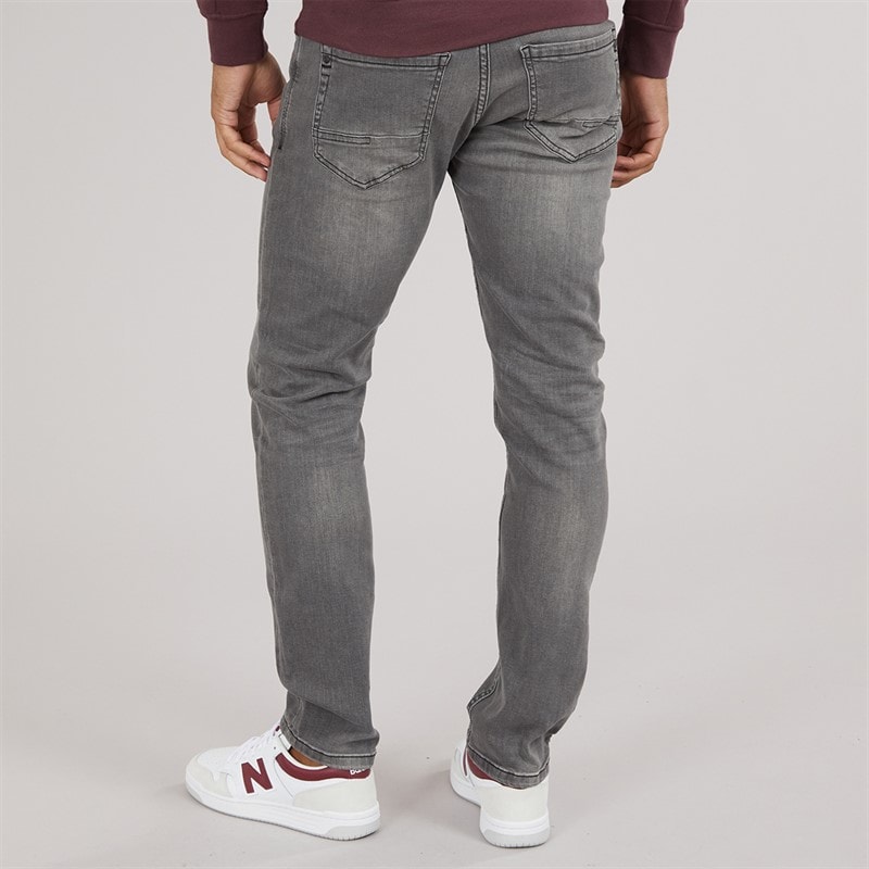 Crosshatch Mens New Svelte Slim Stretch Jeans Grey Wash - Image 2