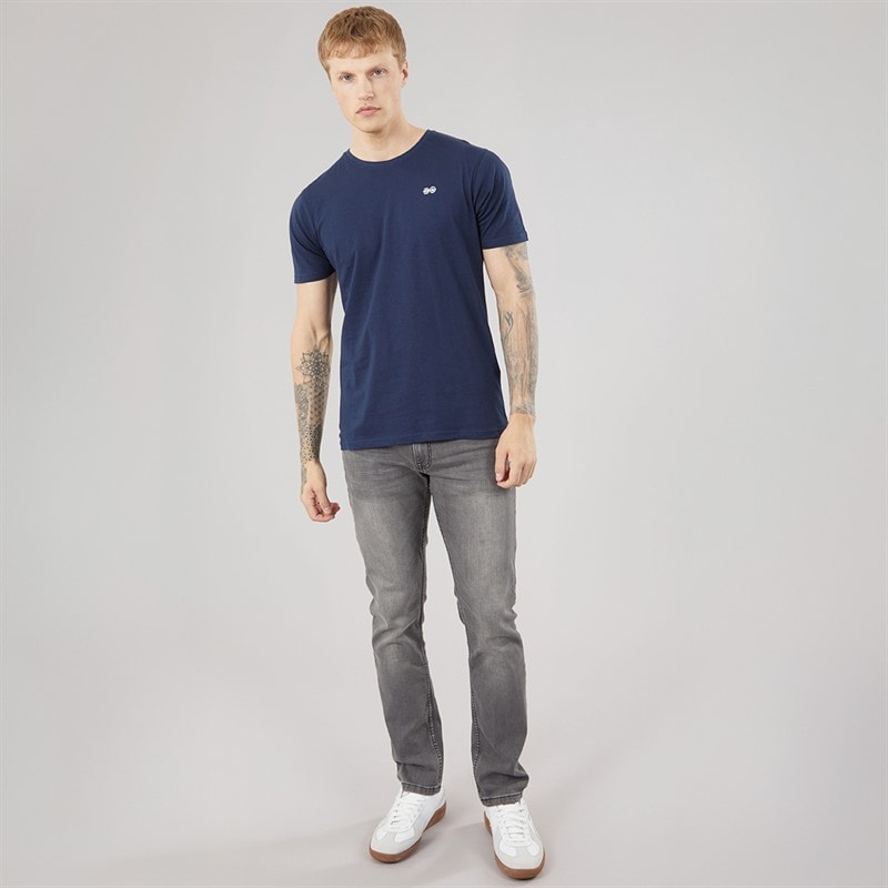 Crosshatch Mens New Svelte Slim Stretch Jeans Grey Wash - Image 4