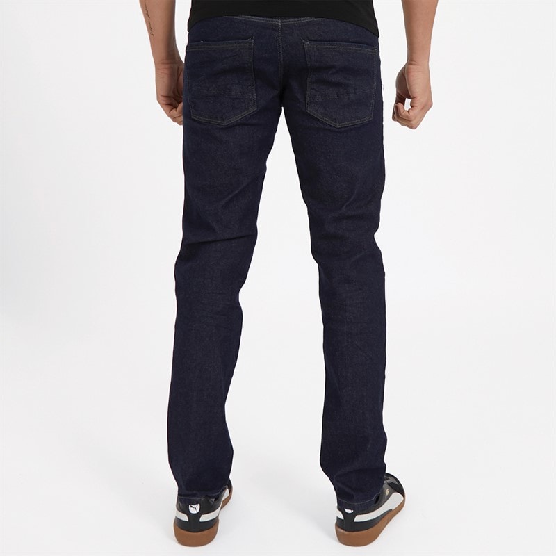 Crosshatch Mens Cadman Straight Fit Jeans Raw - Image 2