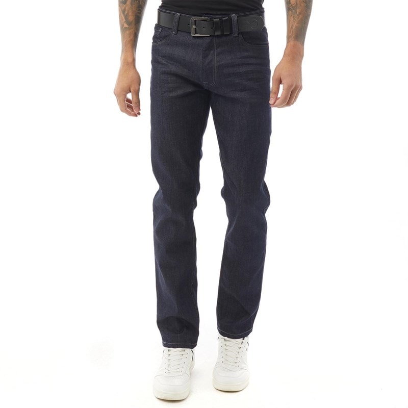Crosshatch Mens Cadman Straight Fit Jeans Raw - Image 3