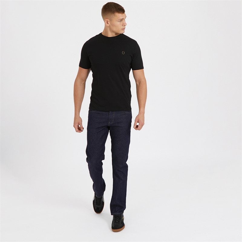 Crosshatch Mens Cadman Straight Fit Jeans Raw - Image 4