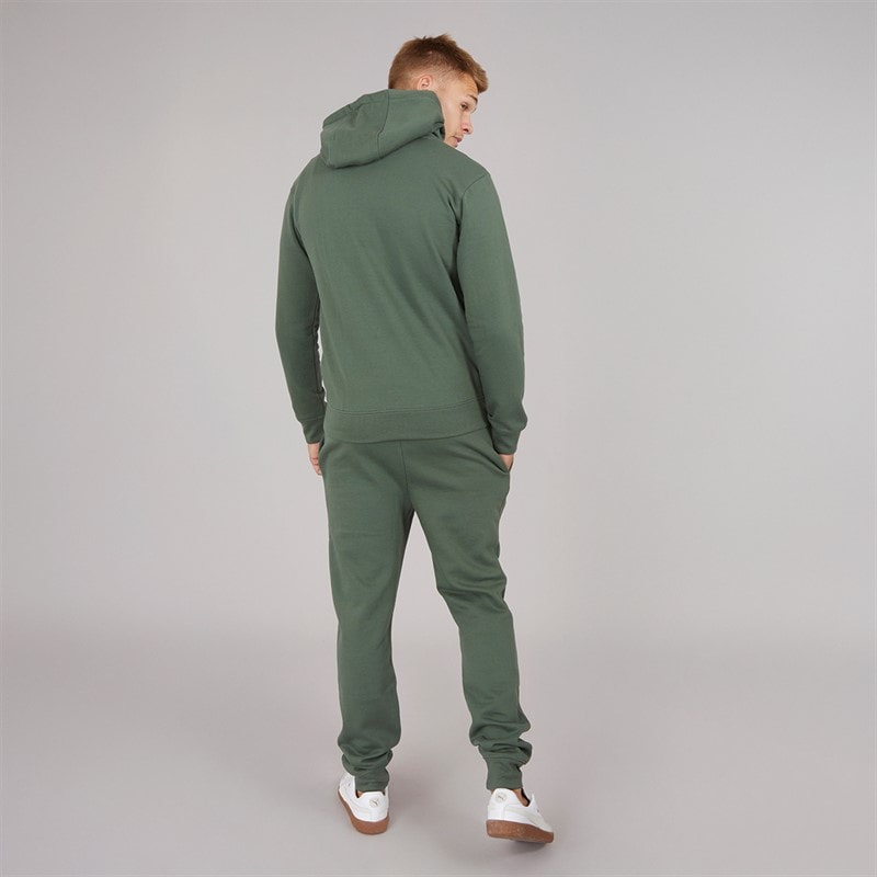 Crosshatch Mens Chelmere Hoodie And Joggers Set Dark Khaki - Image 2