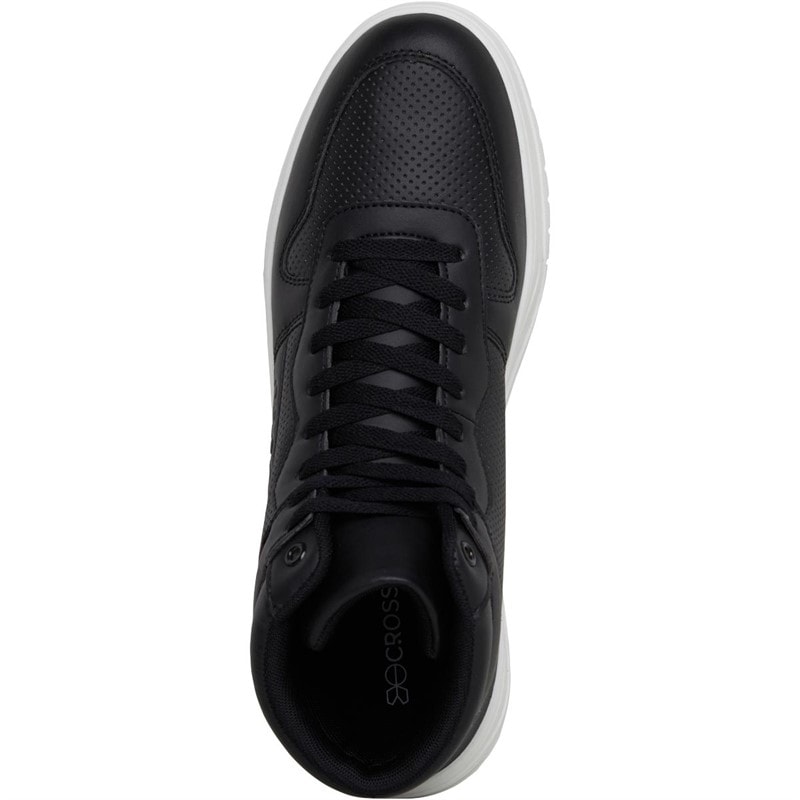 Crosshatch Mens Arialva High Top Trainers Black - Image 4