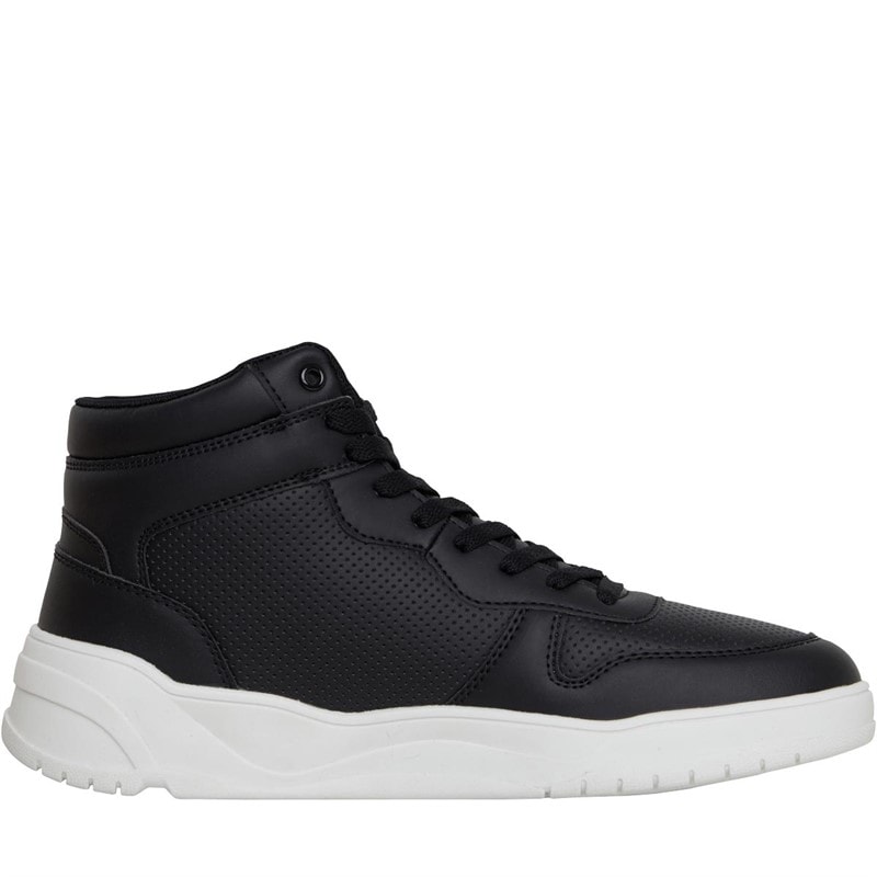 Crosshatch Mens Arialva High Top Trainers Black - Image 5