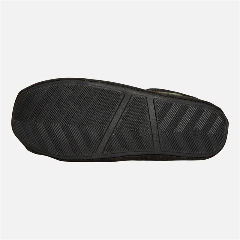 Crosshatch Mens Padfoot Padded Slippers Camo Olive - Image 3