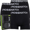 Crosshatch Mens Astral Five Pack Boxers Pack A Black