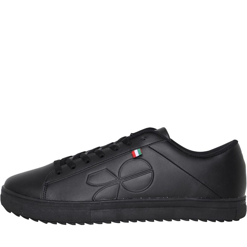 Crosshatch Mens Gleaton Trainers Black Mono - Image 1