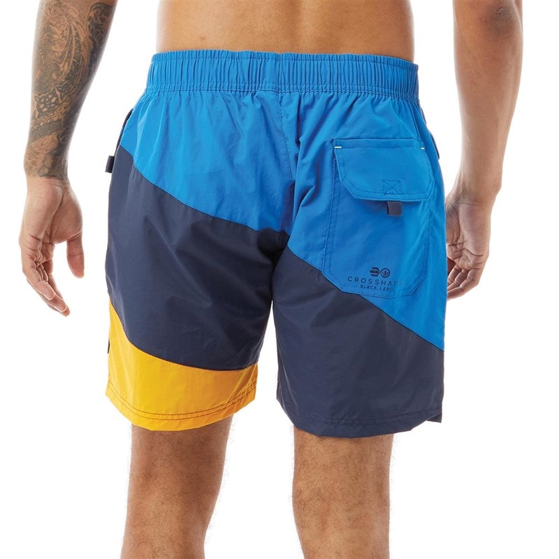 Crosshatch Mens Quarts Swim Shorts Blue - Image 2