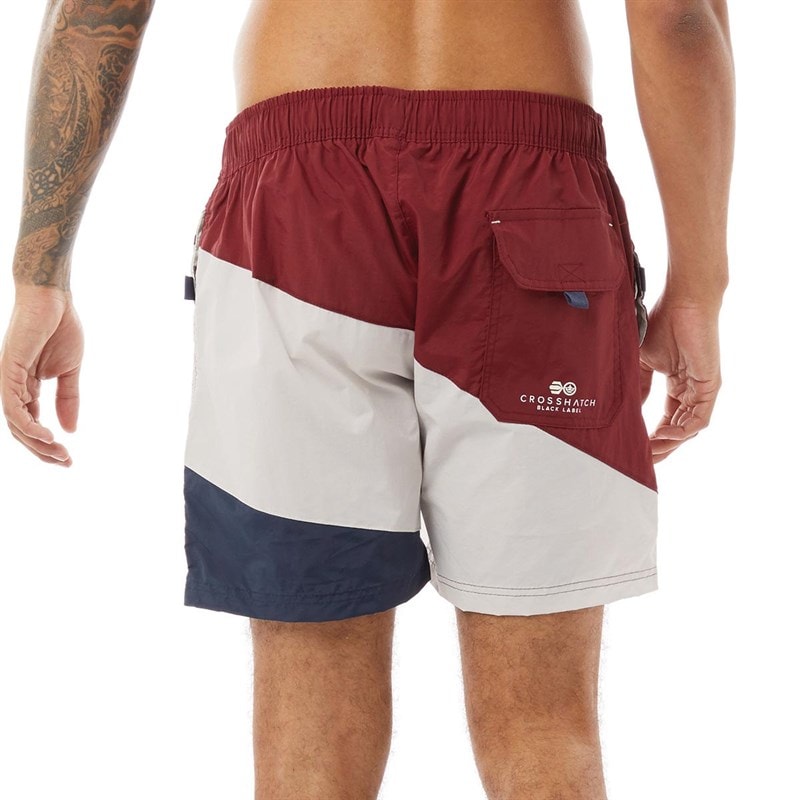 Crosshatch Mens Quarts Swim Shorts Red - Image 2
