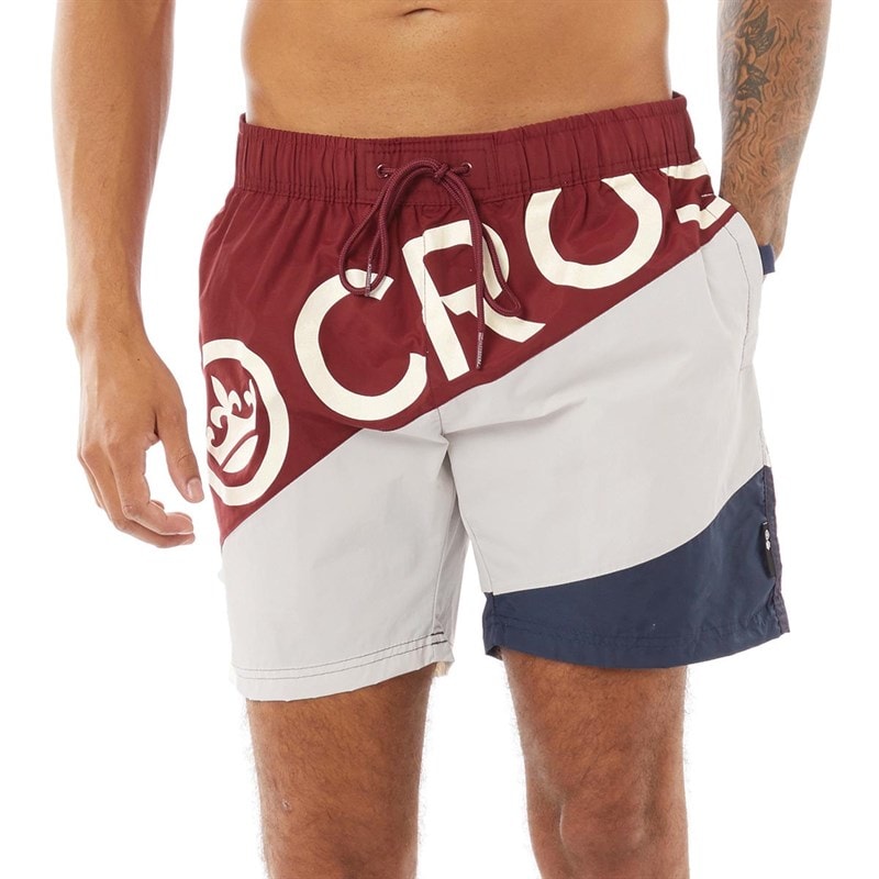 Crosshatch Mens Quarts Swim Shorts Red - Image 3