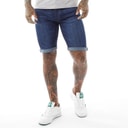 Crosshatch Mens Tadcaster Mens Denim Shorts Dark Wash