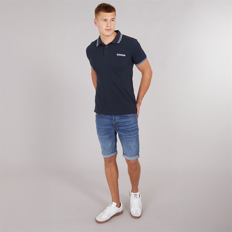 Crosshatch Mens Tadcaster Mens Denim Shorts Light Wash - Image 4