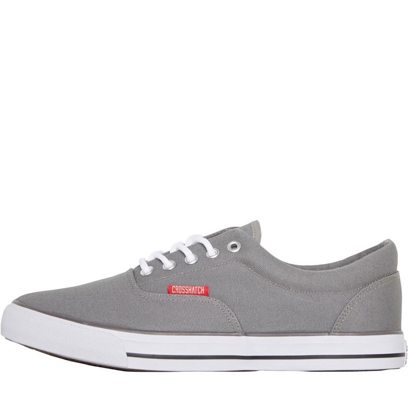 Crosshatch Mens Airwalk Canvas Pumps Grey