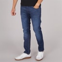 Crosshatch Mens Geforce Slim Fit Jeans Dark Wash