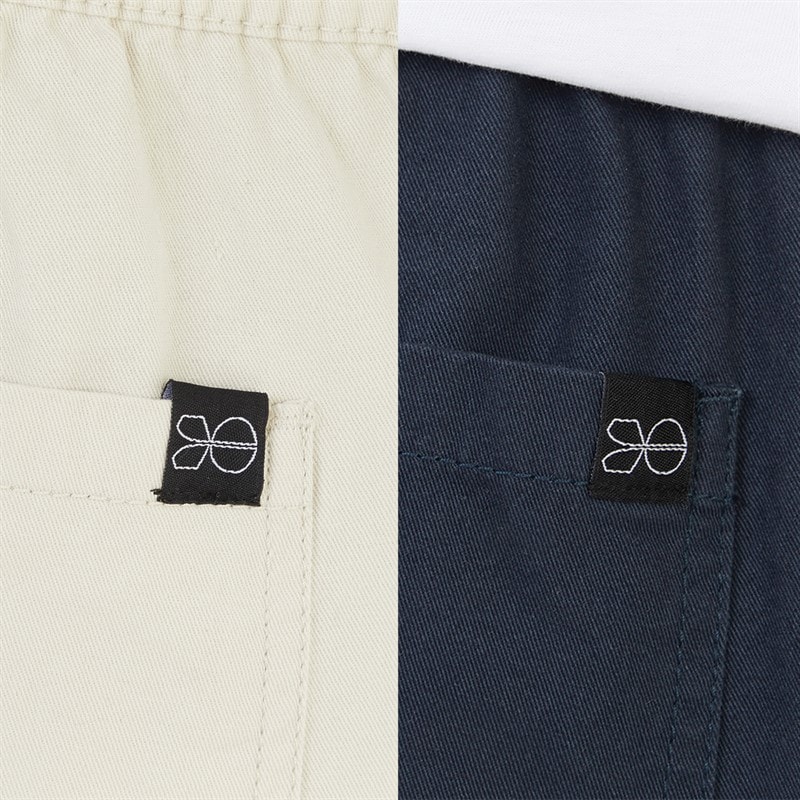 Crosshatch Mens Kathos Two Pack Cargo Shorts Navy/Stone - Image 3