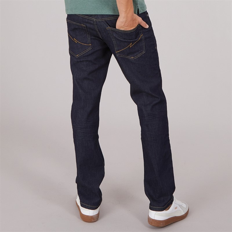 Crosshatch Mens Bandol Straight Fit Jeans Raw Wash - Image 2