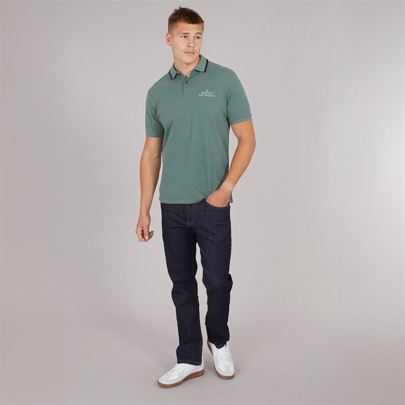 Crosshatch Mens Bandol Straight Fit Jeans Raw Wash - Image 4