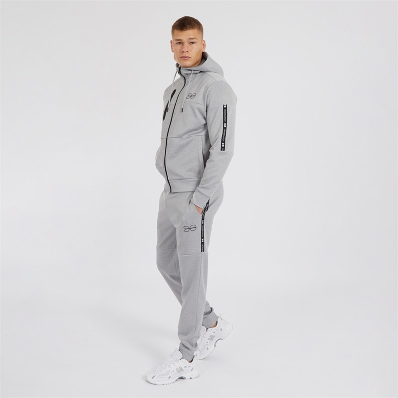 Crosshatch Mens Ventnor Tracksuit Grey Marl
