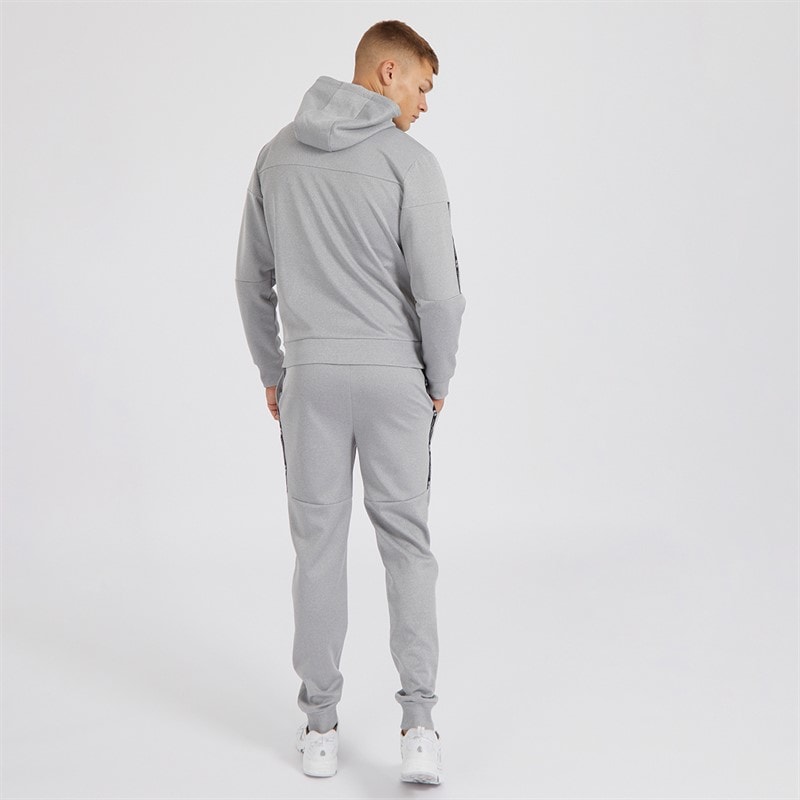 Crosshatch Mens Ventnor Tracksuit Grey Marl - Image 2