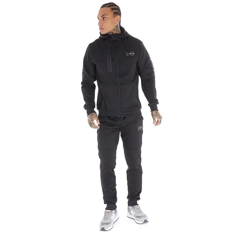 Crosshatch Mens Ventnor Tracksuit Black - Image 5