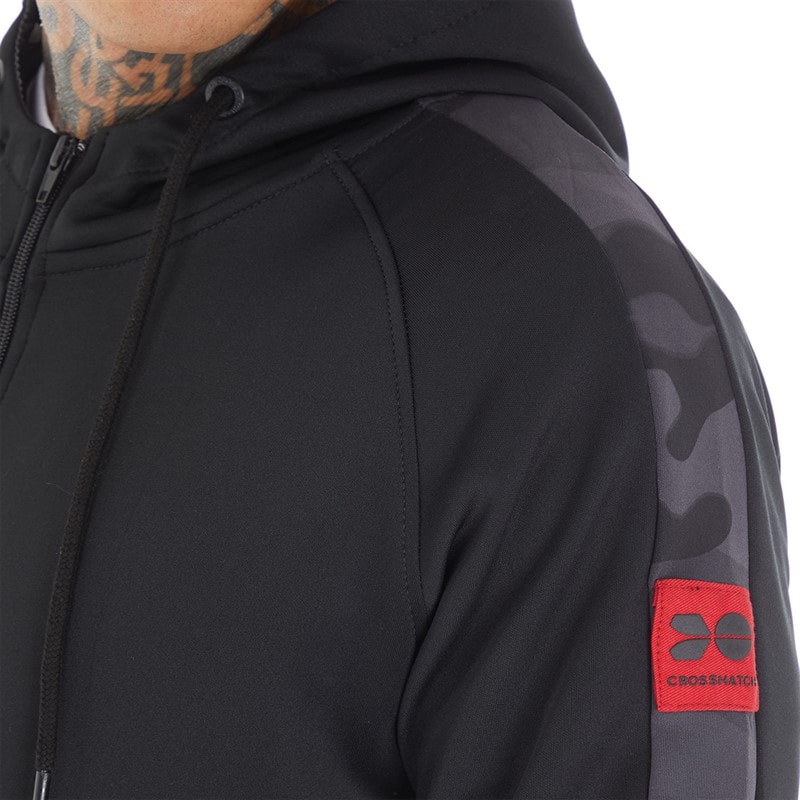 Crosshatch Mens Brickmoore Tracksuit Black - Image 3