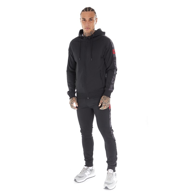 Crosshatch Mens Brickmoore Tracksuit Black - Image 5