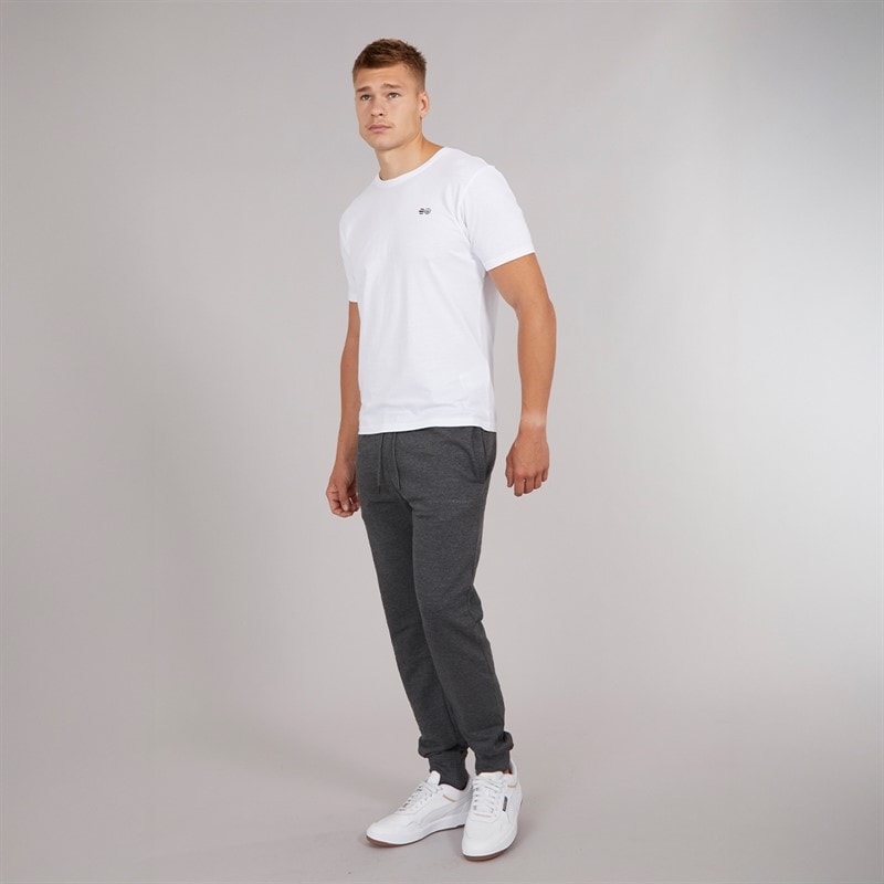 Crosshatch Mens Three Pack Mayview Joggers Black/Light Grey Marl/Navy - Image 4