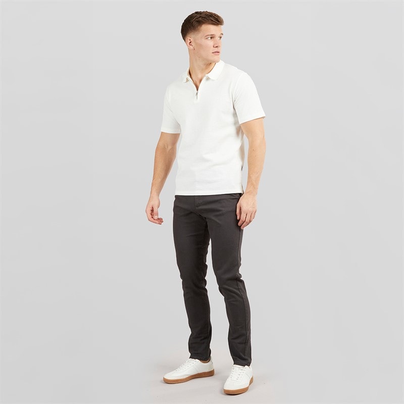 Crosshatch Mens Roysden Chinos Charcoal - Image 4
