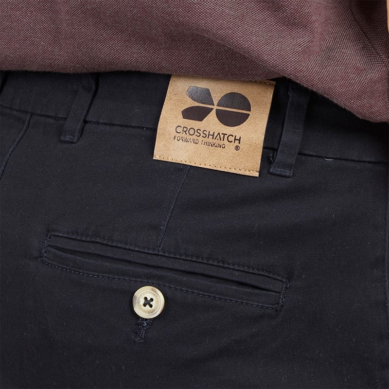 Crosshatch Mens Roysden Chinos Navy - Image 3