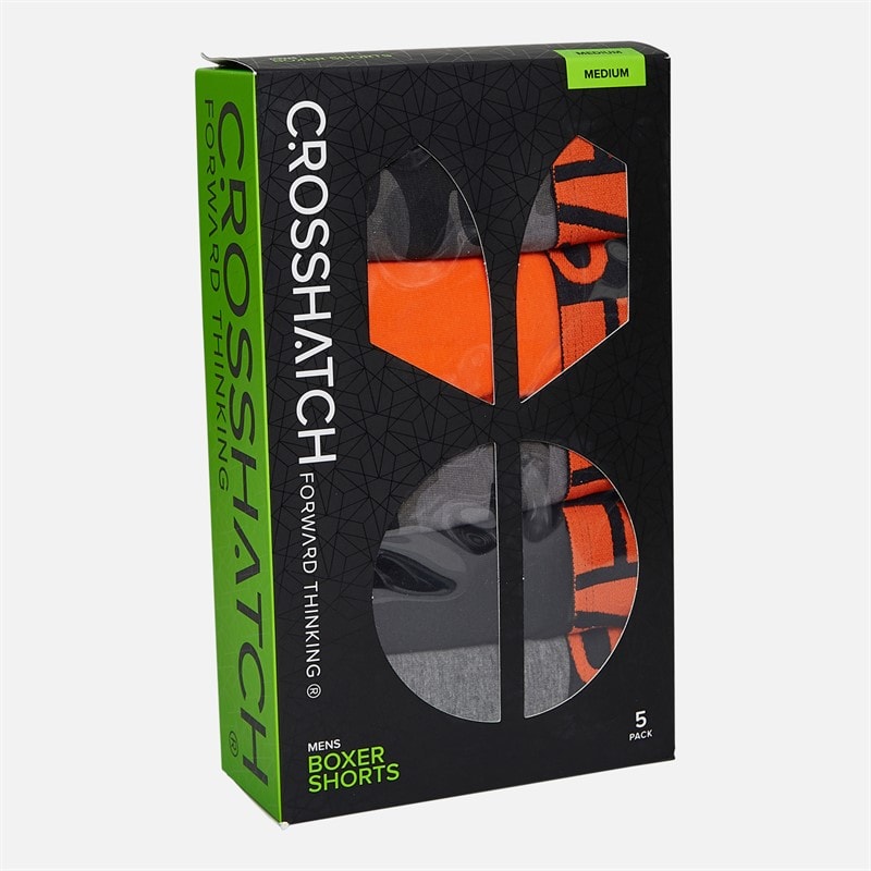 Crosshatch Mens Endocamo Five Pack Boxers Orange - Image 4