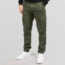 Crosshatch Mens Sidemoore Cargo Pants Olive