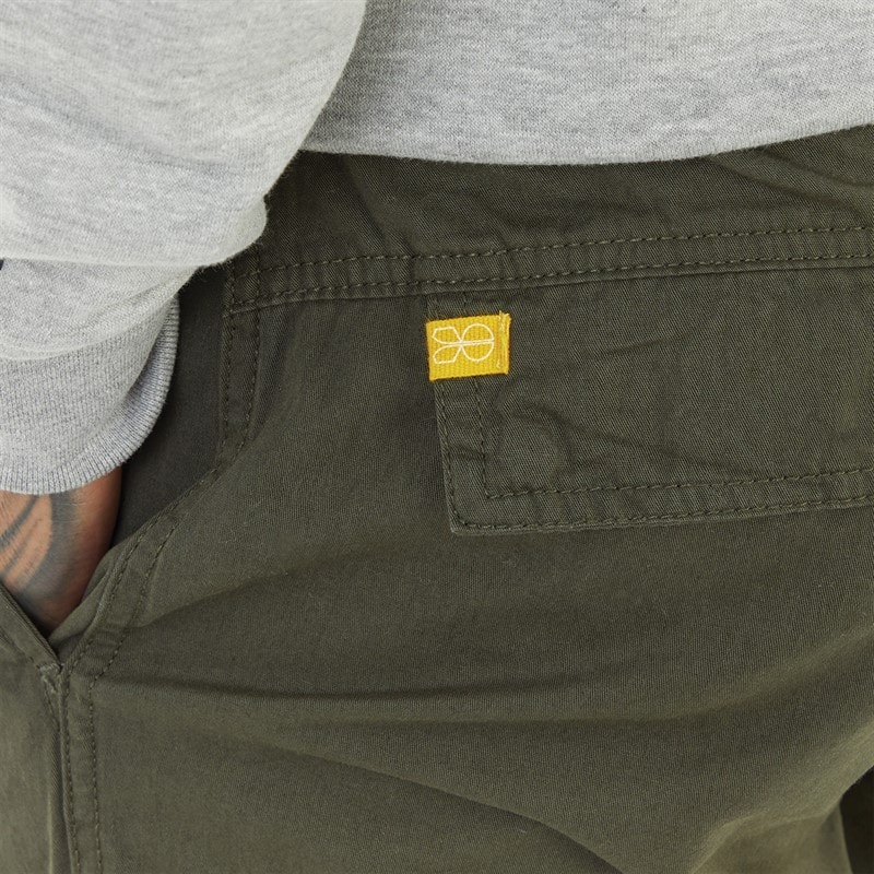 Crosshatch Mens Sidemoore Cargo Pants Olive - Image 3