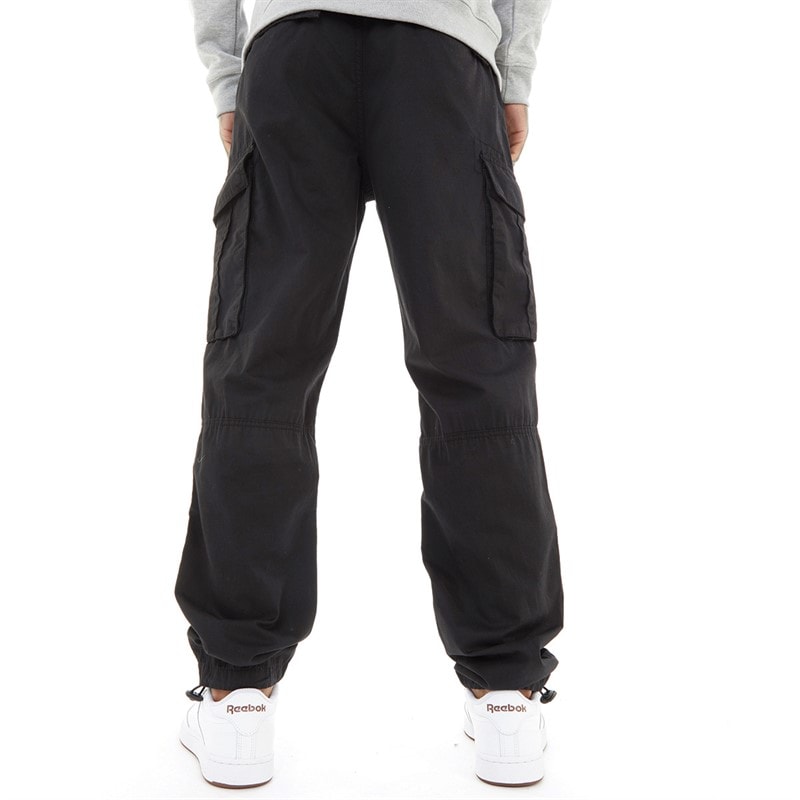 Crosshatch Mens Sidemoore Cargo Pants Black - Image 2