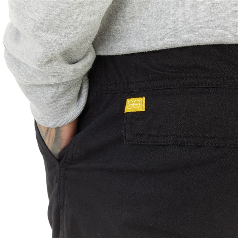 Crosshatch Mens Sidemoore Cargo Pants Black - Image 3
